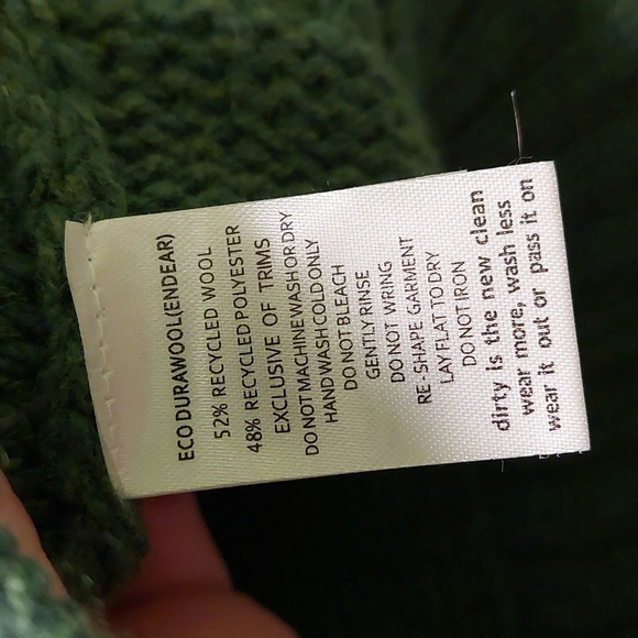 Toad&Co Ginn Cable Cardigan, Women's sz S, Green, Tie Belt - Picture 4 of 9
